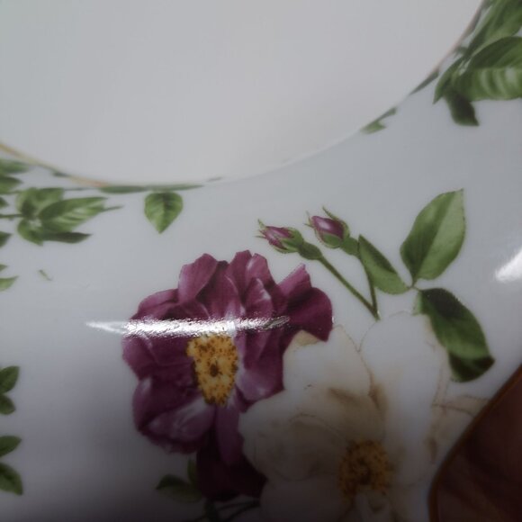 Royal Danube Flower Floral Pitcher Cabbage Roses Gold Trim Porcelain Vintage - Picture 10 of 16